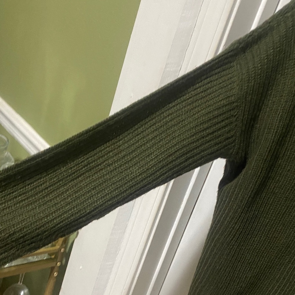 Moral Fiber Deep Green V-Neck Sweater - Picture 5 of 6
